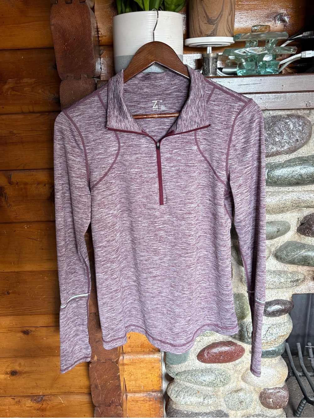 Zella Space Dye Half Zip Performance Pullover Athletic Top Sweater Medium